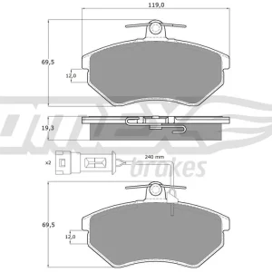 Zestaw klocków hamulcowych, hamulce tarczowe TOMEX BRAKES TX 10-111 Oferta czasowa