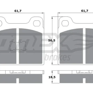 Oferta limitowana Zestaw klocków hamulcowych, hamulce tarczowe TOMEX BRAKES TX 10-161