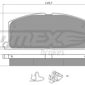 Zestaw klocków hamulcowych, hamulce tarczowe TOMEX BRAKES TX 10-17 Darmowa dostawa