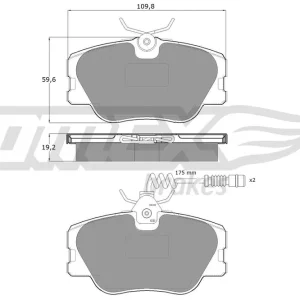 Zestaw klocków hamulcowych, hamulce tarczowe TOMEX BRAKES TX 10-211 Ostatnia szansa