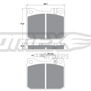 Zestaw klocków hamulcowych, hamulce tarczowe TOMEX BRAKES TX 10-221 Zniżka