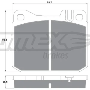 Zestaw klocków hamulcowych, hamulce tarczowe TOMEX BRAKES TX 10-224 Dodaj do koszyka