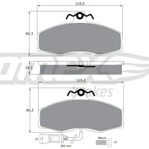 Zestaw klocków hamulcowych, hamulce tarczowe TOMEX BRAKES TX 10-271 Kup teraz