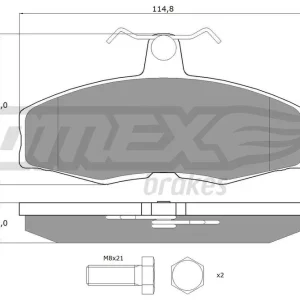 Okazja Zestaw klocków hamulcowych, hamulce tarczowe TOMEX BRAKES TX 10-272
