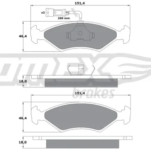 Zestaw klocków hamulcowych, hamulce tarczowe TOMEX BRAKES TX 10-281 Wyjątkowa oferta