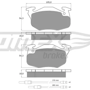 Zestaw klocków hamulcowych, hamulce tarczowe TOMEX BRAKES TX 10-341 Sprawdź teraz