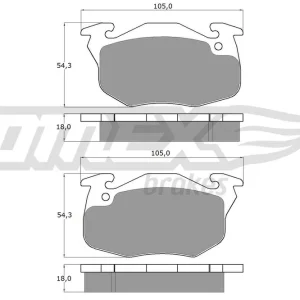 Zestaw klocków hamulcowych, hamulce tarczowe TOMEX BRAKES TX 10-35 Bestseller