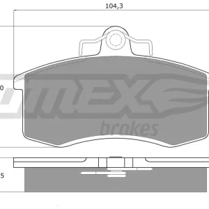 Oferta limitowana Zestaw klocków hamulcowych, hamulce tarczowe TOMEX BRAKES TX 10-36