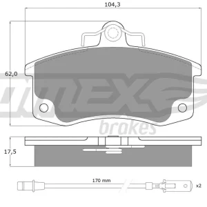 Zestaw klocków hamulcowych, hamulce tarczowe TOMEX BRAKES TX 10-361 Łatwy zwrot