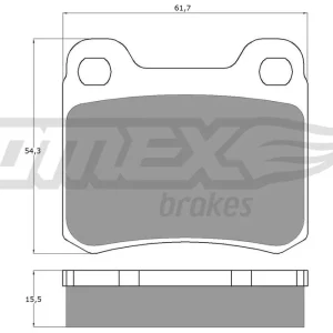 Ostatnie sztuki Zestaw klocków hamulcowych, hamulce tarczowe TOMEX BRAKES TX 10-371