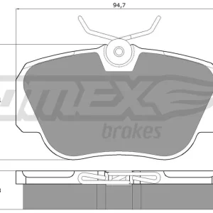 Zestaw klocków hamulcowych, hamulce tarczowe TOMEX BRAKES TX 10-38 Hit cenowy