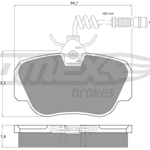 Ograniczona ilość Zestaw klocków hamulcowych, hamulce tarczowe TOMEX BRAKES TX 10-381