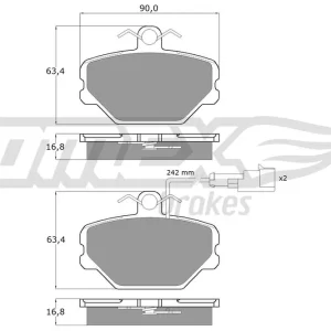Zestaw klocków hamulcowych, hamulce tarczowe TOMEX BRAKES TX 10-392 Popularny