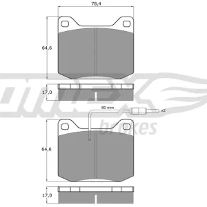Oferta limitowana Zestaw klocków hamulcowych, hamulce tarczowe TOMEX BRAKES TX 10-40
