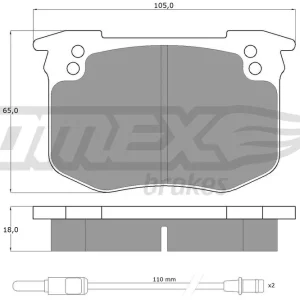 Hit sprzedaży Zestaw klocków hamulcowych, hamulce tarczowe TOMEX BRAKES TX 10-411