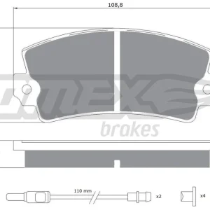 Zestaw klocków hamulcowych, hamulce tarczowe TOMEX BRAKES TX 10-431 Tylko dziś