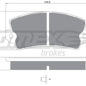 Popularny Zestaw klocków hamulcowych, hamulce tarczowe TOMEX BRAKES TX 10-434
