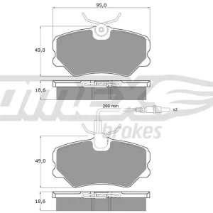 Nowość Zestaw klocków hamulcowych, hamulce tarczowe TOMEX BRAKES TX 10-44