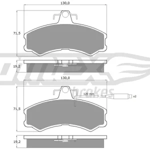 Zestaw klocków hamulcowych, hamulce tarczowe TOMEX BRAKES TX 10-46 Wyprzedaż