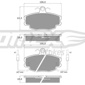 Zestaw klocków hamulcowych, hamulce tarczowe TOMEX BRAKES TX 10-48 Darmowa dostawa