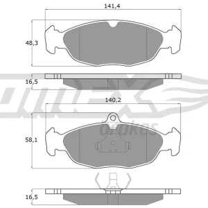Zestaw klocków hamulcowych, hamulce tarczowe TOMEX BRAKES TX 10-49 Tylko dziś