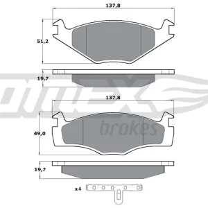 Zestaw klocków hamulcowych, hamulce tarczowe TOMEX BRAKES TX 10-53 Oferta