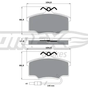 Tylko dziś Zestaw klocków hamulcowych, hamulce tarczowe TOMEX BRAKES TX 10-581