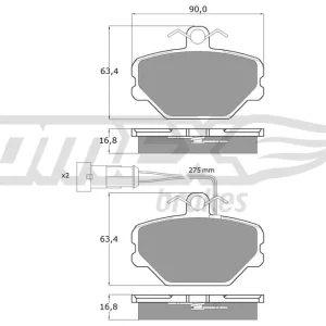 Zestaw klocków hamulcowych, hamulce tarczowe TOMEX BRAKES TX 10-61 Hit sprzedaży