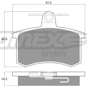 Zestaw klocków hamulcowych, hamulce tarczowe TOMEX BRAKES TX 10-62 Darmowy zwrot