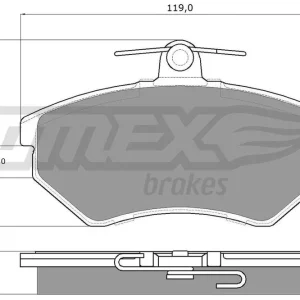 Zestaw klocków hamulcowych, hamulce tarczowe TOMEX BRAKES TX 10-63 Rabat