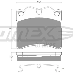Zestaw klocków hamulcowych, hamulce tarczowe TOMEX BRAKES TX 10-64 Hit cenowy