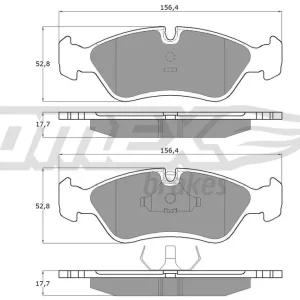 Cena promocyjna Zestaw klocków hamulcowych, hamulce tarczowe TOMEX BRAKES TX 10-68