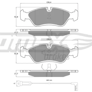 Ekspresowa dostawa Zestaw klocków hamulcowych, hamulce tarczowe TOMEX BRAKES TX 10-681