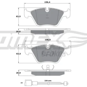 Zestaw klocków hamulcowych, hamulce tarczowe TOMEX BRAKES TX 10-691 Bestseller