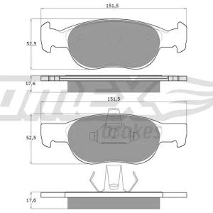 Premium Zestaw klocków hamulcowych, hamulce tarczowe TOMEX BRAKES TX 10-71