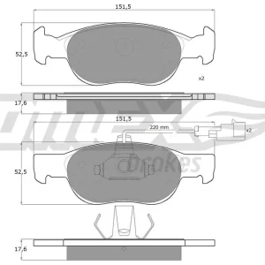 Zestaw klocków hamulcowych, hamulce tarczowe TOMEX BRAKES TX 10-711 Oferta limitowana