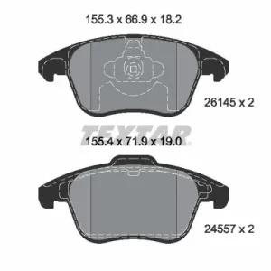 Zestaw klocków hamulcowych, hamulce tarczowe TEXTAR 2614501 Szybka wysyłka