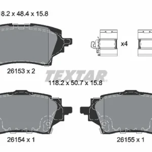 Zestaw klocków hamulcowych, hamulce tarczowe TEXTAR 2615301 Bestseller