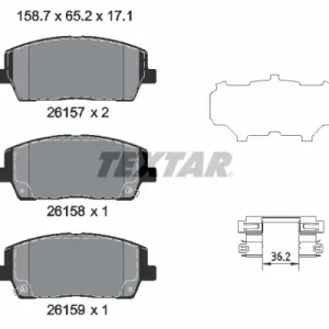 Okazja Zestaw klocków hamulcowych, hamulce tarczowe TEXTAR 2615701
