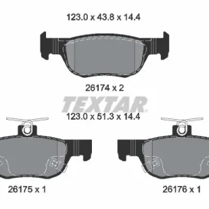 Rabat Zestaw klocków hamulcowych, hamulce tarczowe TEXTAR 2617401