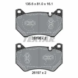 Wysoka jakość Zestaw klocków hamulcowych, hamulce tarczowe TEXTAR 2619601