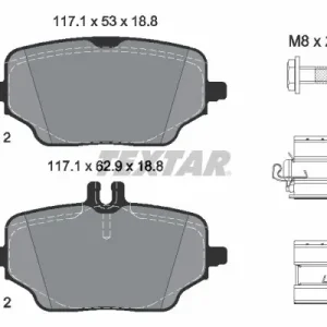 Zestaw klocków hamulcowych, hamulce tarczowe TEXTAR 2621501 Bezpieczne zakupy