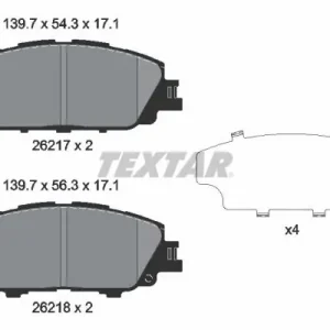 Okazja Zestaw klocków hamulcowych, hamulce tarczowe TEXTAR 2621701