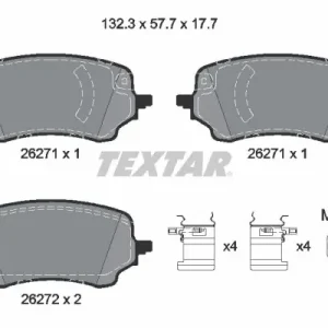 Najlepsza cena Zestaw klocków hamulcowych, hamulce tarczowe TEXTAR 2627101