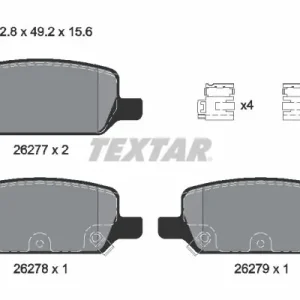 Kup teraz Zestaw klocków hamulcowych, hamulce tarczowe TEXTAR 2627701
