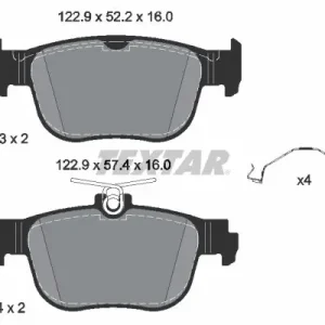 Cena promocyjna Zestaw klocków hamulcowych, hamulce tarczowe TEXTAR 2630301