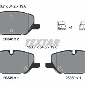 Zestaw klocków hamulcowych, hamulce tarczowe TEXTAR 2634802 Taniej