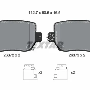 Zestaw klocków hamulcowych, hamulce tarczowe TEXTAR 2637201 Ekspresowa dostawa
