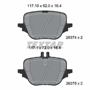 Nowy Zestaw klocków hamulcowych, hamulce tarczowe TEXTAR 2637401