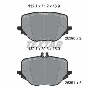 Zestaw klocków hamulcowych, hamulce tarczowe TEXTAR 2639001 Ostatnie sztuki